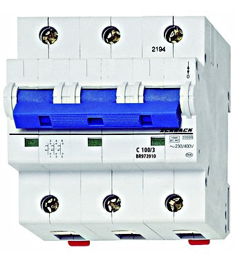 Миниатюрен АП с висока изкл. възможност C 100/3, 10kA