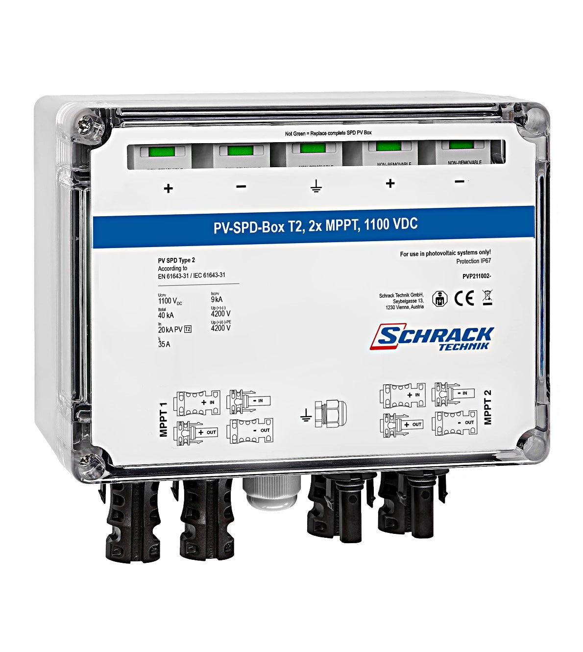 PV-SPD-Box T2, 2x MPPT, 1100VDC